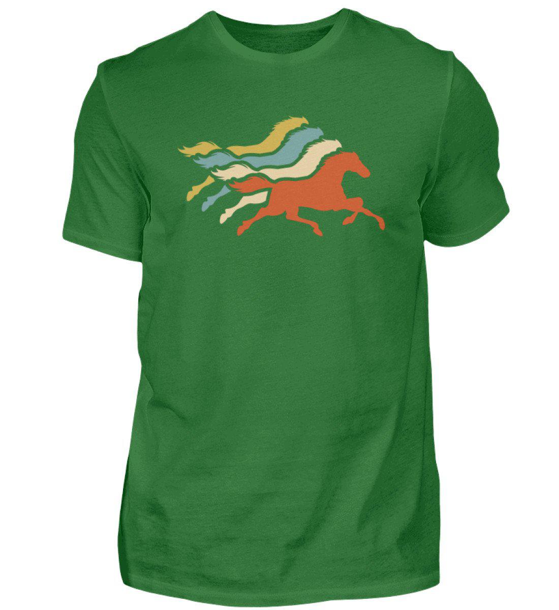 Pferde Retro · Herren T-Shirt-Herren Basic T-Shirt-Kelly Green-S-Agrarstarz