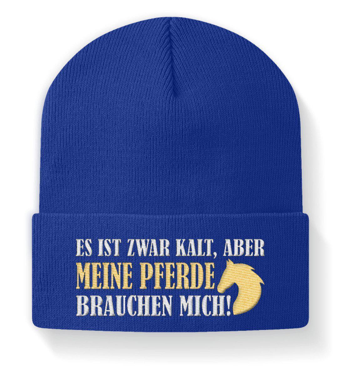 Pferde brauchen mich · Beanie Mütze-Beanie mit Stick-Royal-M-Agrarstarz