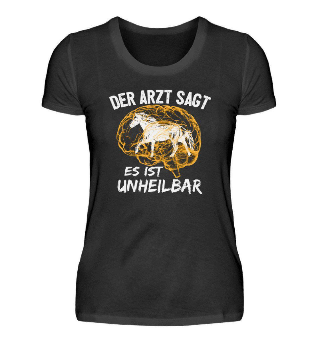 Pferde unheilbar · Damen T-Shirt-Damen Basic T-Shirt-Black-S-Agrarstarz