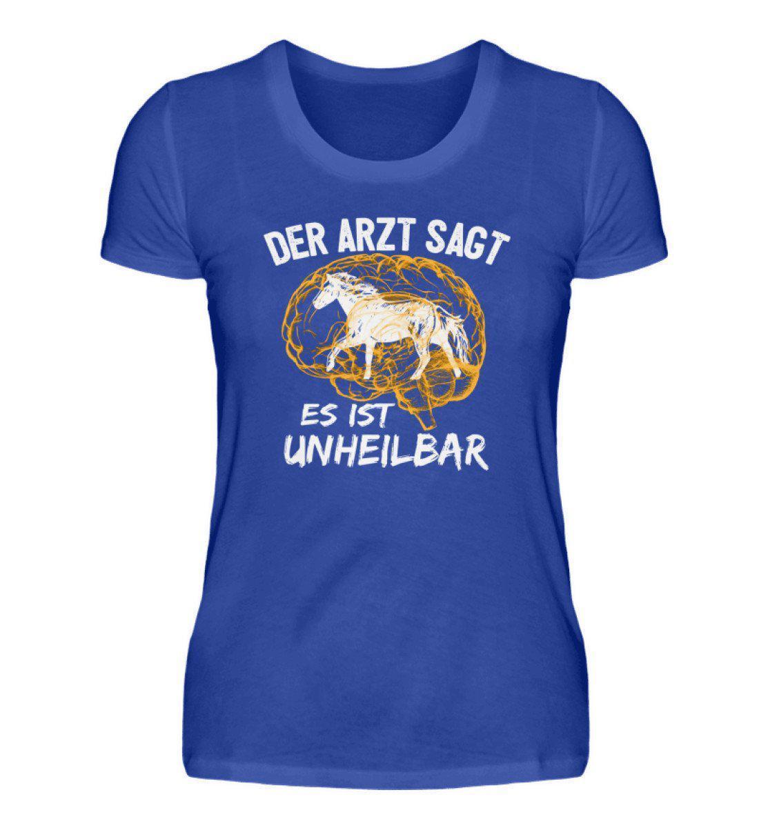 Pferde unheilbar · Damen T-Shirt-Damen Basic T-Shirt-Neon Blue-S-Agrarstarz