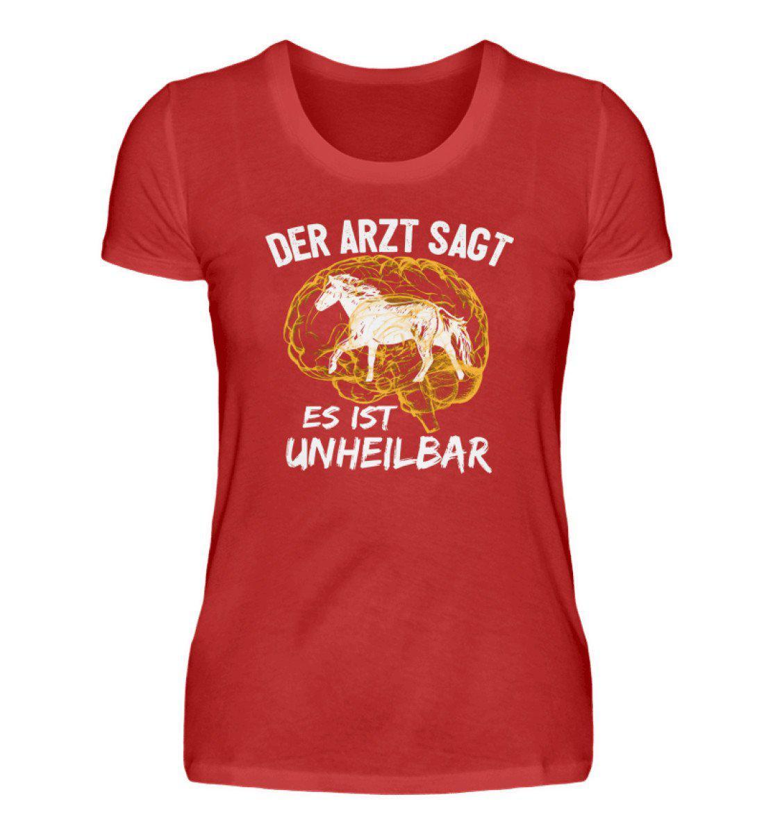 Pferde unheilbar · Damen T-Shirt-Damen Basic T-Shirt-Red-S-Agrarstarz