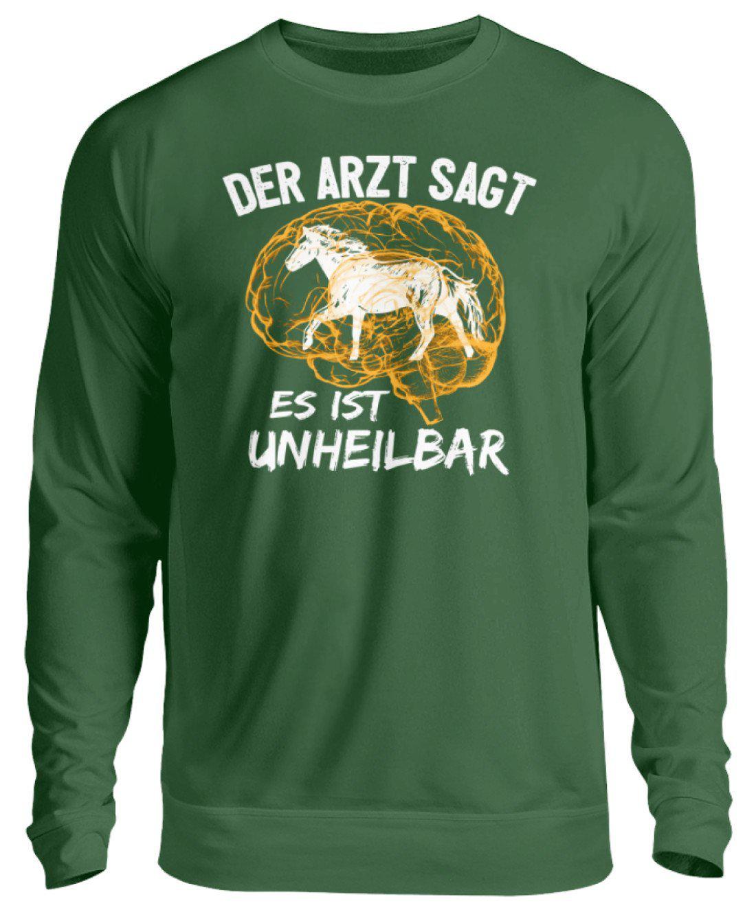 Pferde unheilbar · Unisex Sweatshirt Pullover-Unisex Sweatshirt-Bottle Green-S-Agrarstarz