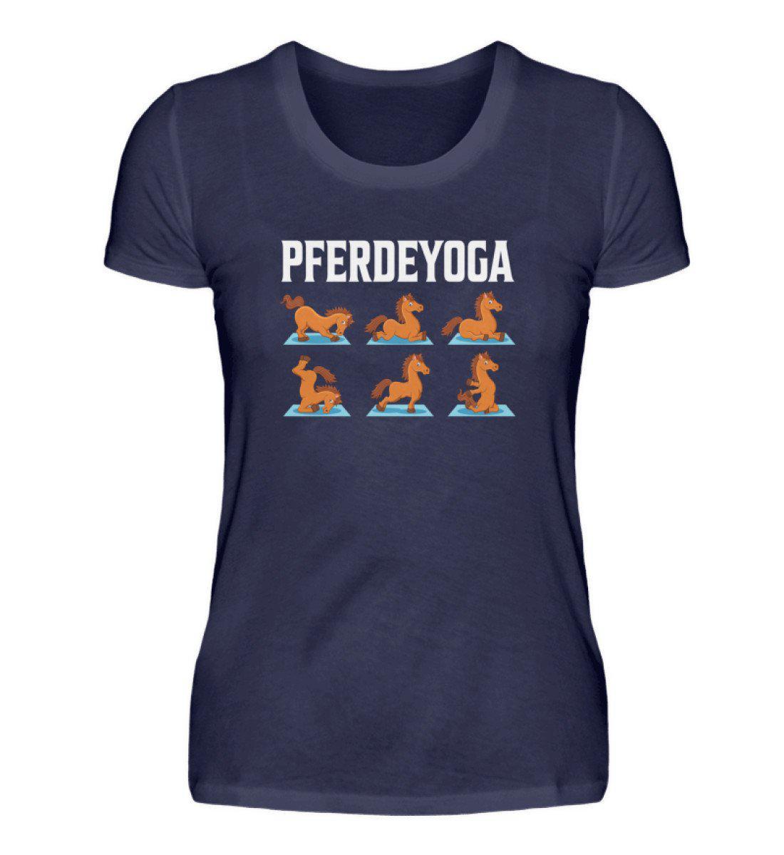 Pferdeyoga · Damen T-Shirt-Damen Basic T-Shirt-Navy-S-Agrarstarz