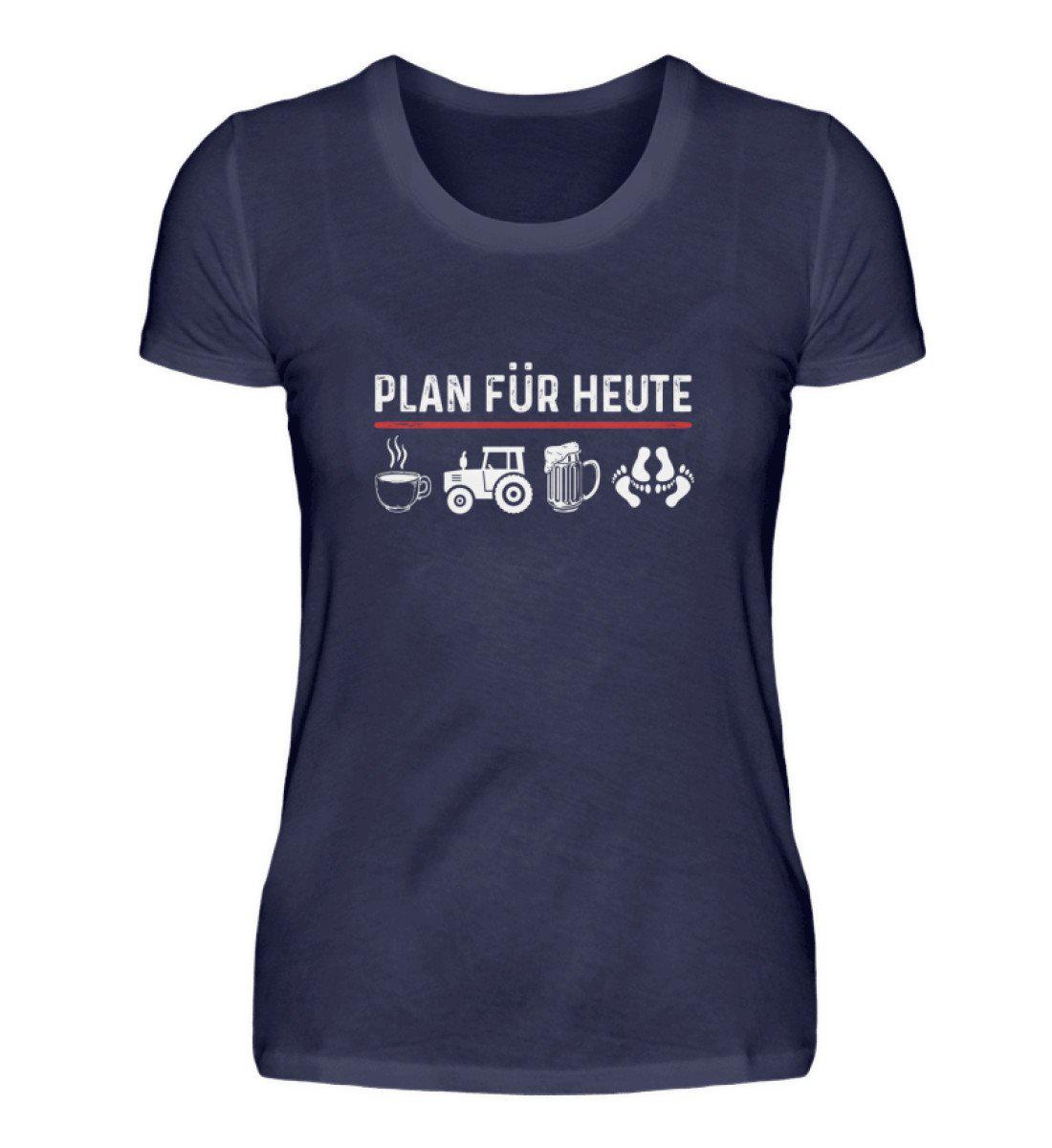 Plan für Heute 2 · Damen T-Shirt-Damen Basic T-Shirt-Navy-S-Agrarstarz