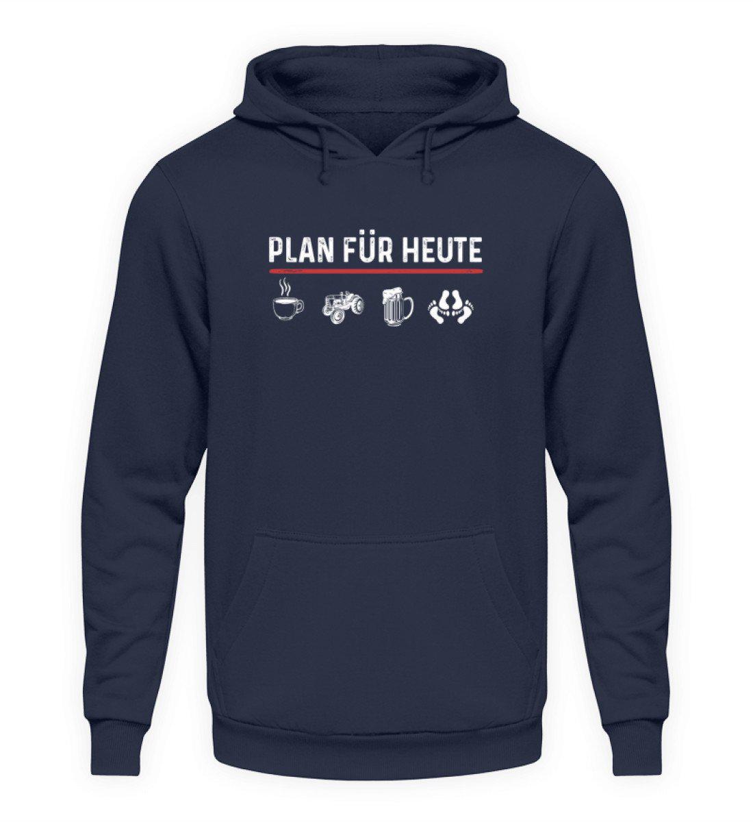 Plan für heute Traktor · Unisex Kapuzenpullover Hoodie-Unisex Hoodie-Oxford Navy-S-Agrarstarz