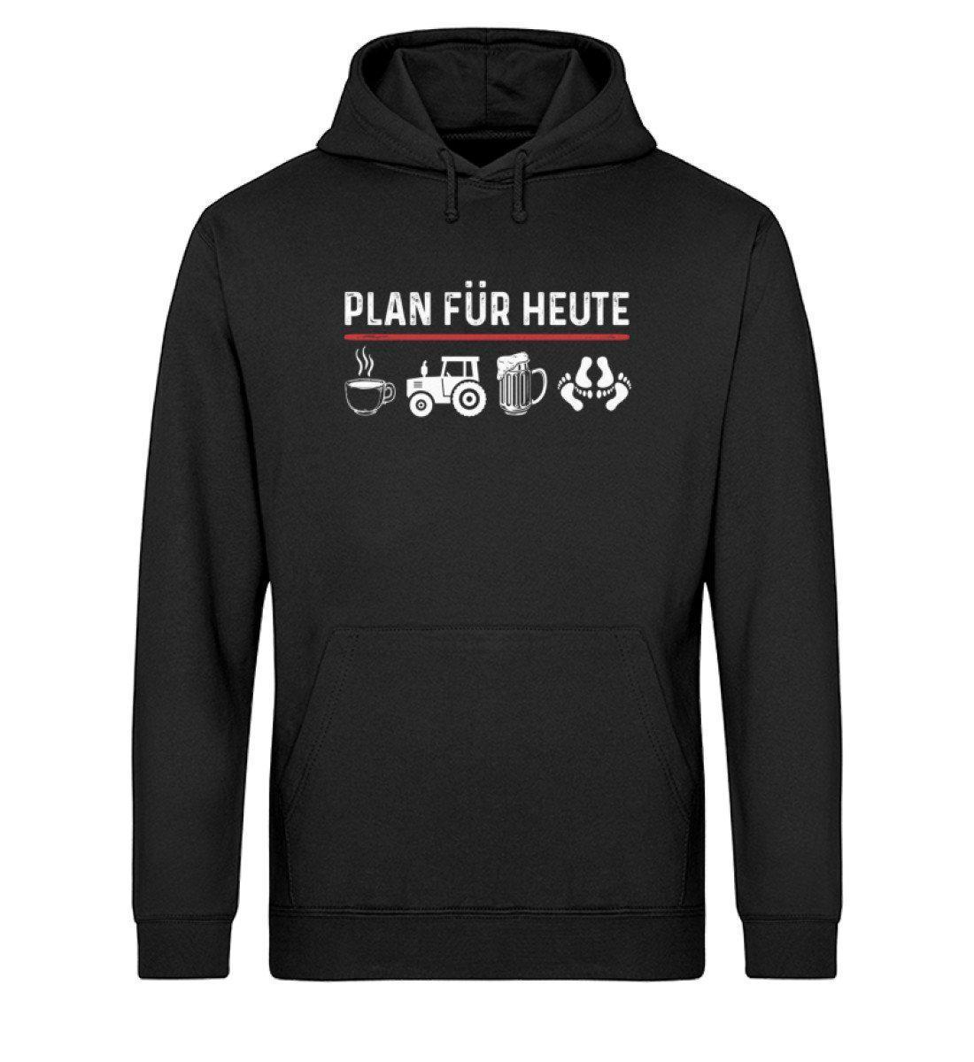 Plan für heute Traktor · Unisex Organic Hoodie-Drummer Hoodie ST/ST-Black-XS-Agrarstarz