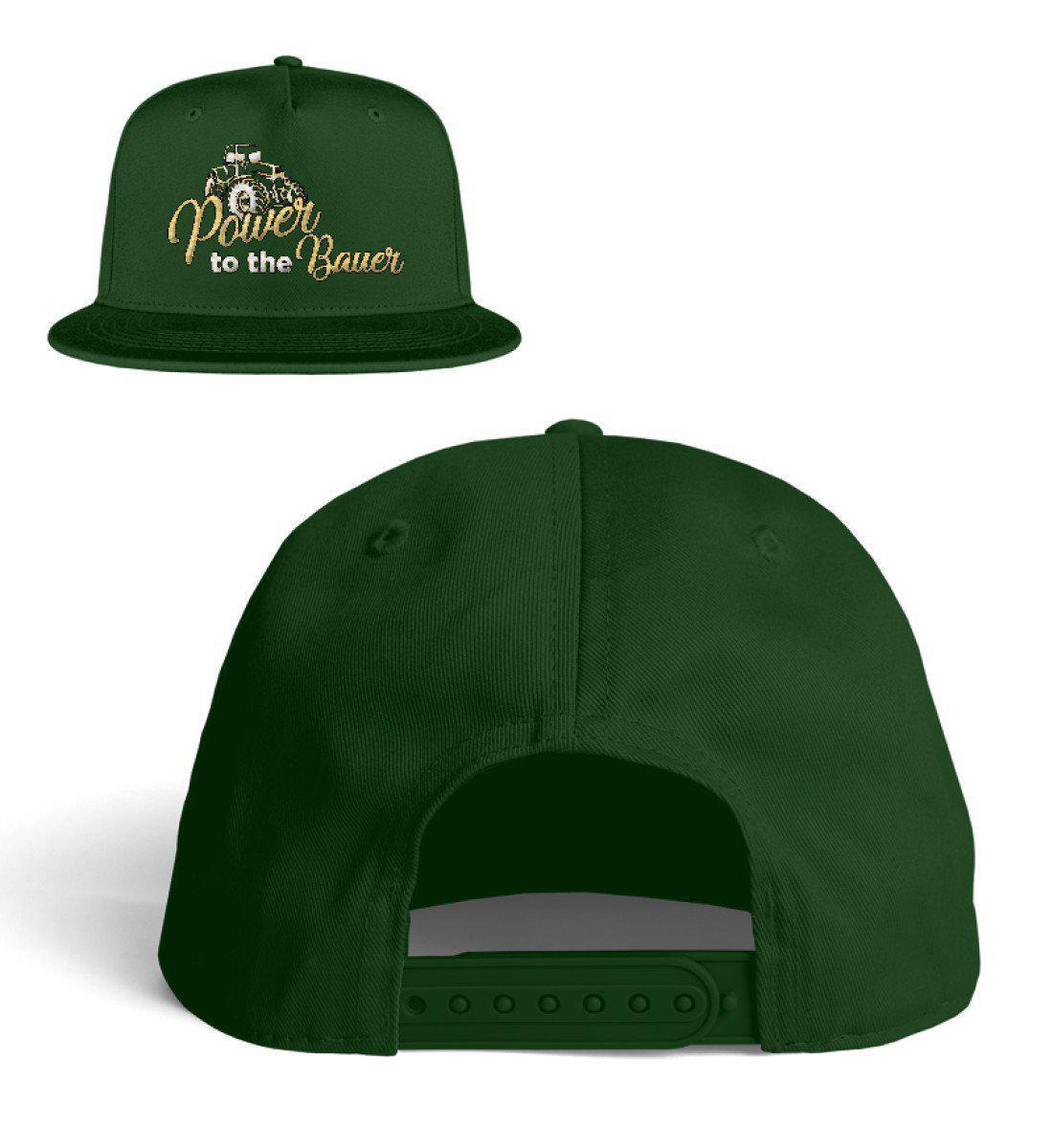 Power to the Bauer · Bestickte Snapback Mütze-Snapback mit Stick-Dark Green-Einheitsgröße-Agrarstarz