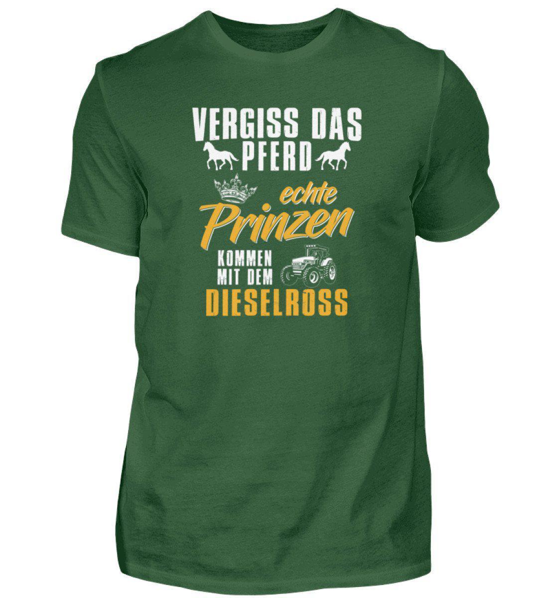 Prinzen Dieselross · Herren T-Shirt-Herren Basic T-Shirt-Bottle Green-S-Agrarstarz