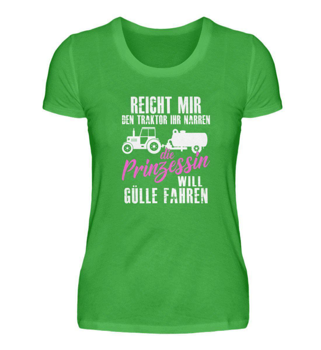Prinzessin Gülle fahren · Damen T-Shirt-Damen Basic T-Shirt-Green Apple-S-Agrarstarz