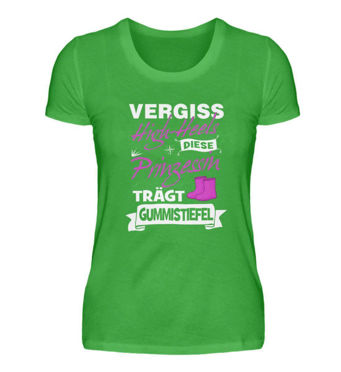 Prinzessin High-Heels Gummistiefel · Damen T-Shirt-Damen Basic T-Shirt-Green Apple-S-Agrarstarz