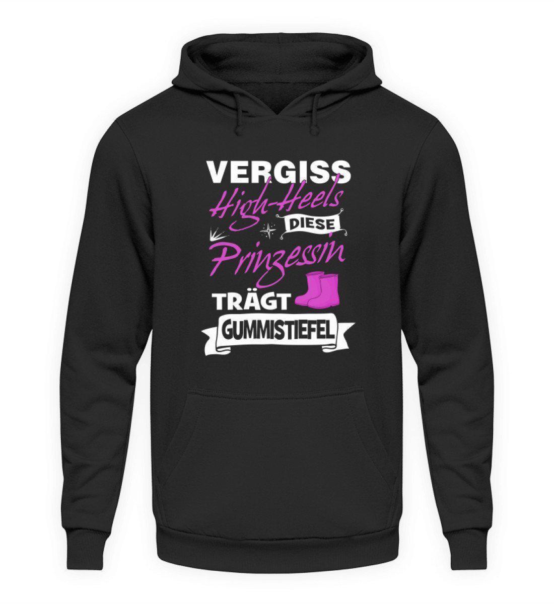 Prinzessin High-Heels Gummistiefel · Unisex Kapuzenpullover Hoodie-Unisex Hoodie-Jet Black-L-Agrarstarz