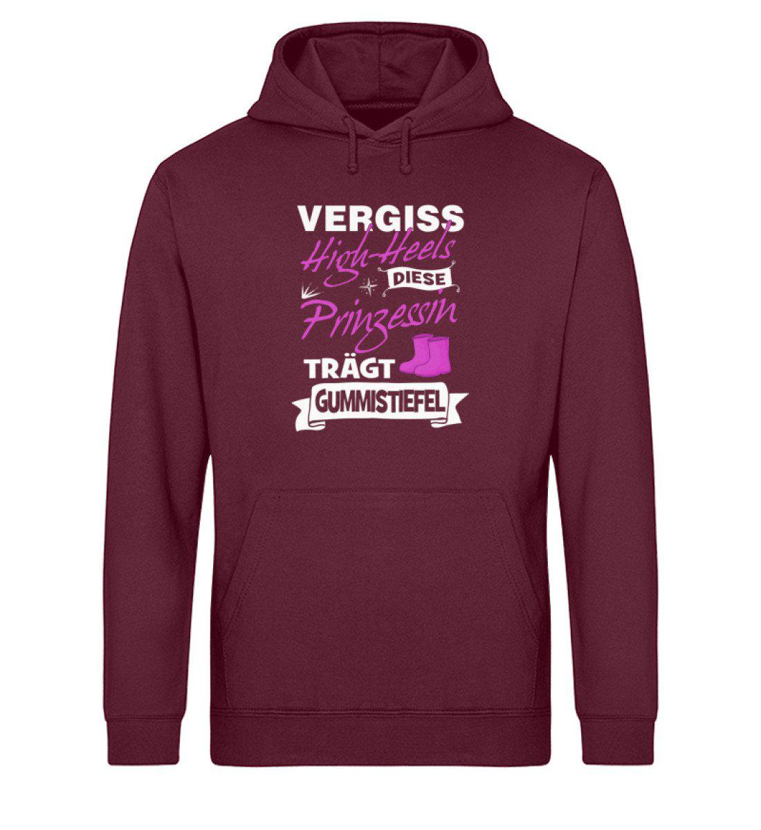 Prinzessin High-Heels Gummistiefel · Unisex Organic Hoodie-Drummer Hoodie ST/ST-Burgundy-XS-Agrarstarz