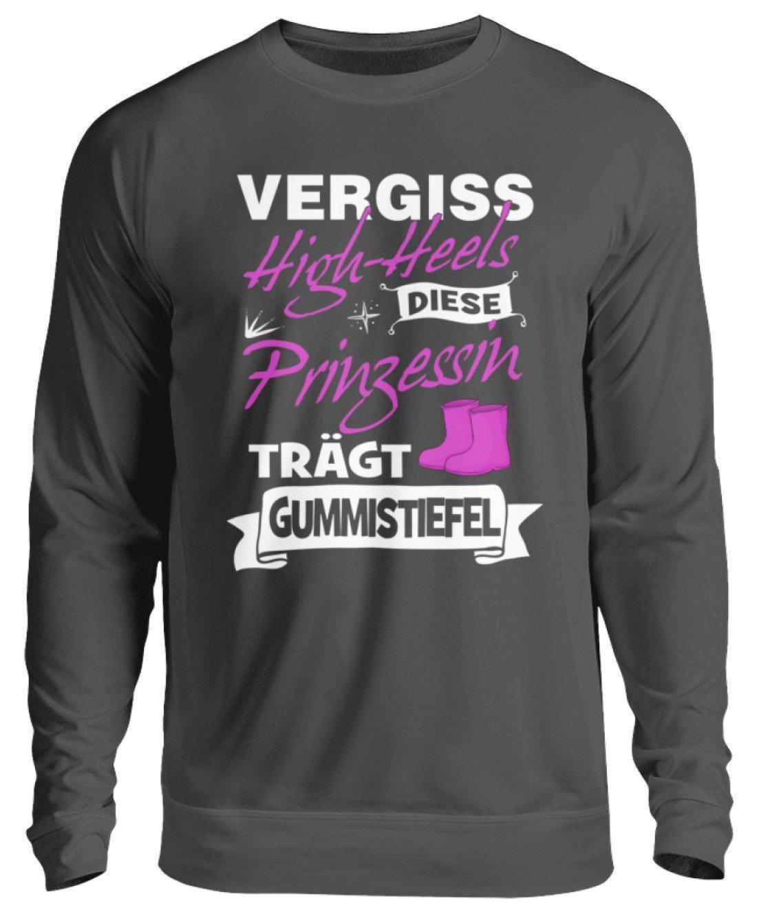 Prinzessin High-Heels Gummistiefel · Unisex Sweatshirt Pullover-Unisex Sweatshirt-Storm Grey (Solid)-S-Agrarstarz