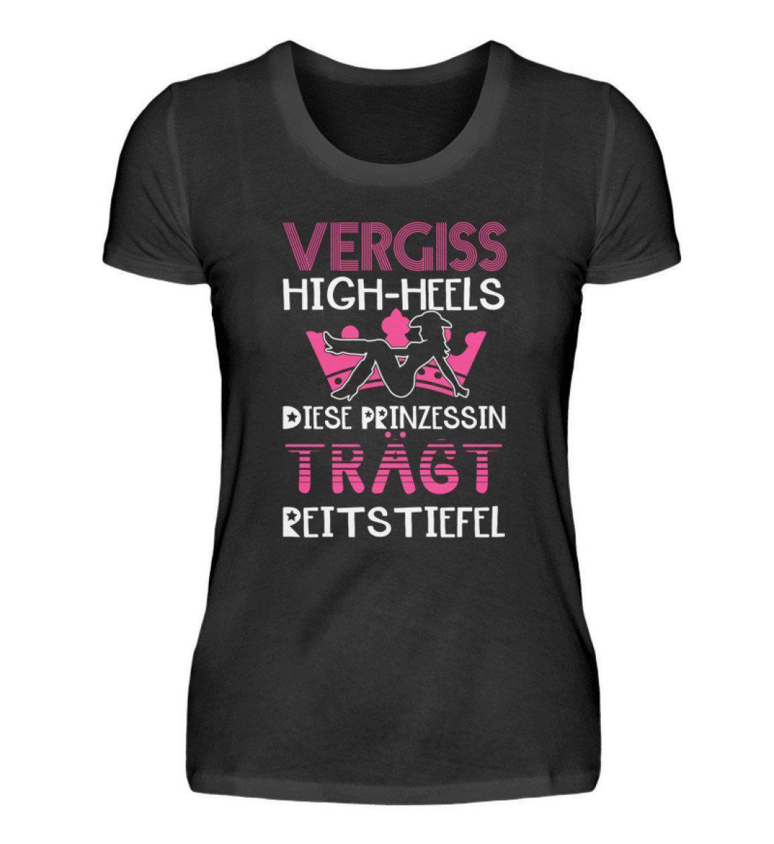 Prinzessin Reitstiefel · Damen T-Shirt-Damen Basic T-Shirt-Black-S-Agrarstarz