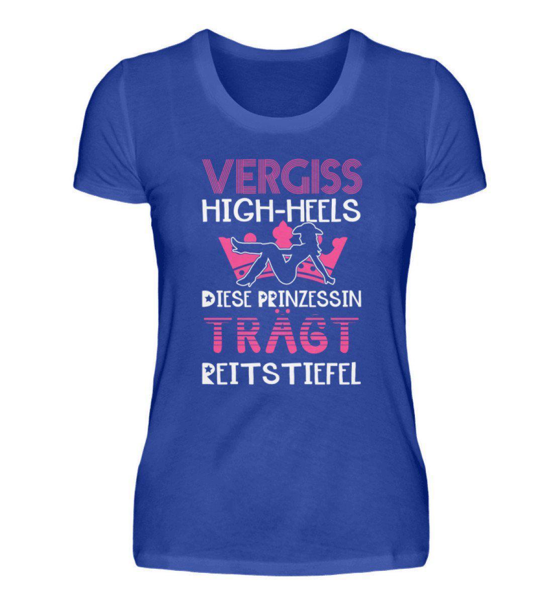 Prinzessin Reitstiefel · Damen T-Shirt-Damen Basic T-Shirt-Neon Blue-S-Agrarstarz
