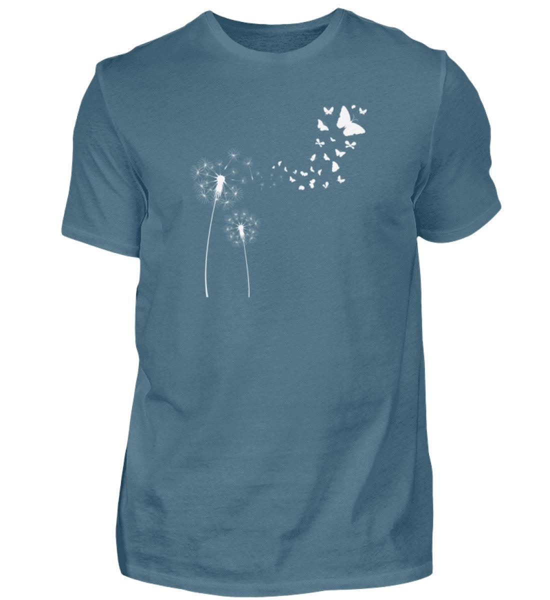 Pusteblume Schmetterlinge · Herren T-Shirt-Herren Basic T-Shirt-Stone Blue-S-Agrarstarz