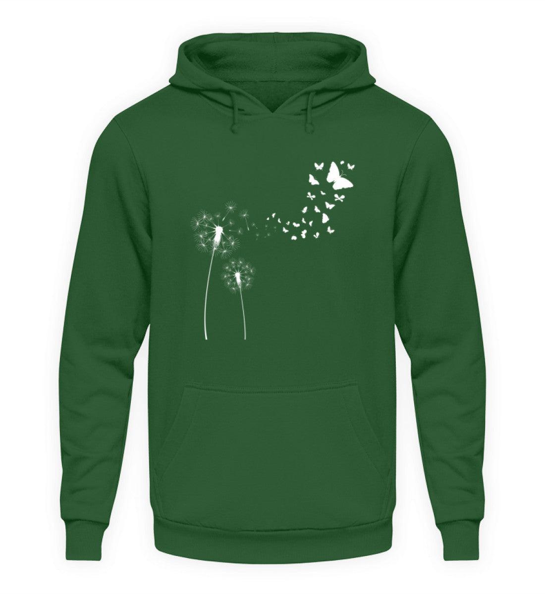 Pusteblume Schmetterlinge · Unisex Kapuzenpullover Hoodie-Unisex Hoodie-Bottle Green-S-Agrarstarz