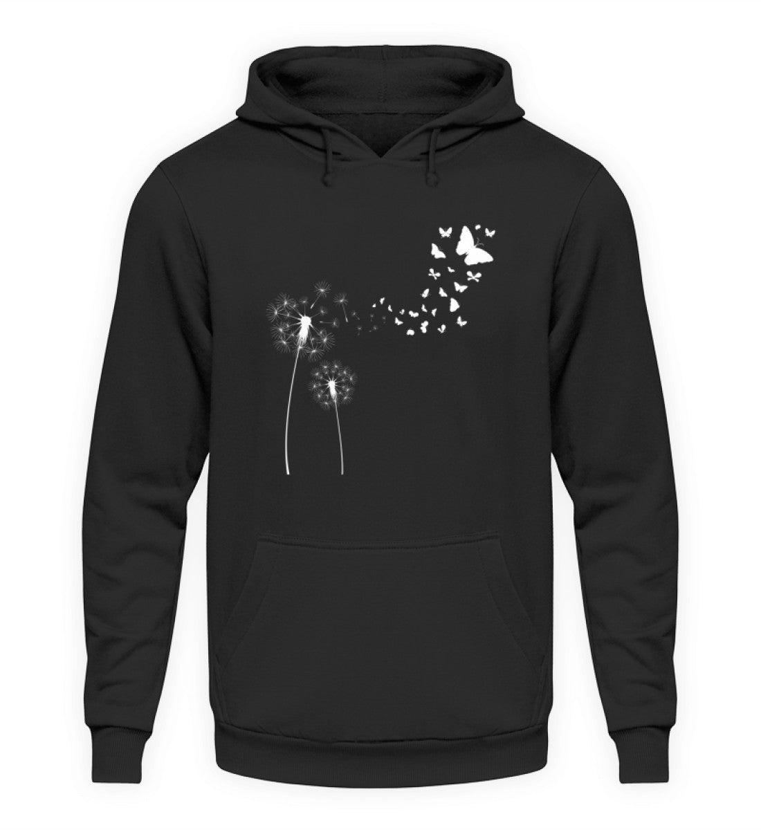 Pusteblume Schmetterlinge · Unisex Kapuzenpullover Hoodie-Unisex Hoodie-Deep Black-XS-Agrarstarz