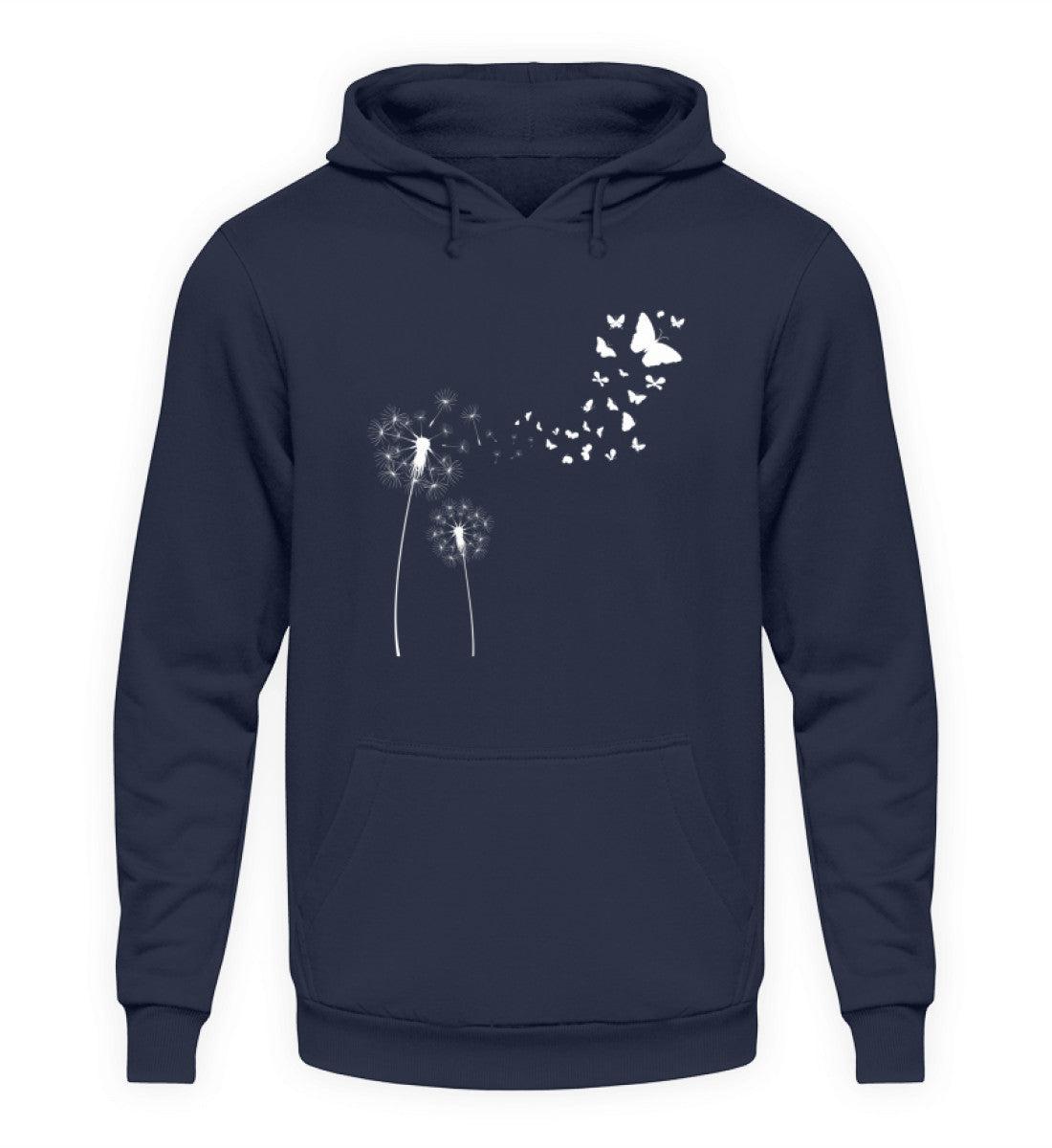 Pusteblume Schmetterlinge · Unisex Kapuzenpullover Hoodie-Unisex Hoodie-Oxford Navy-S-Agrarstarz