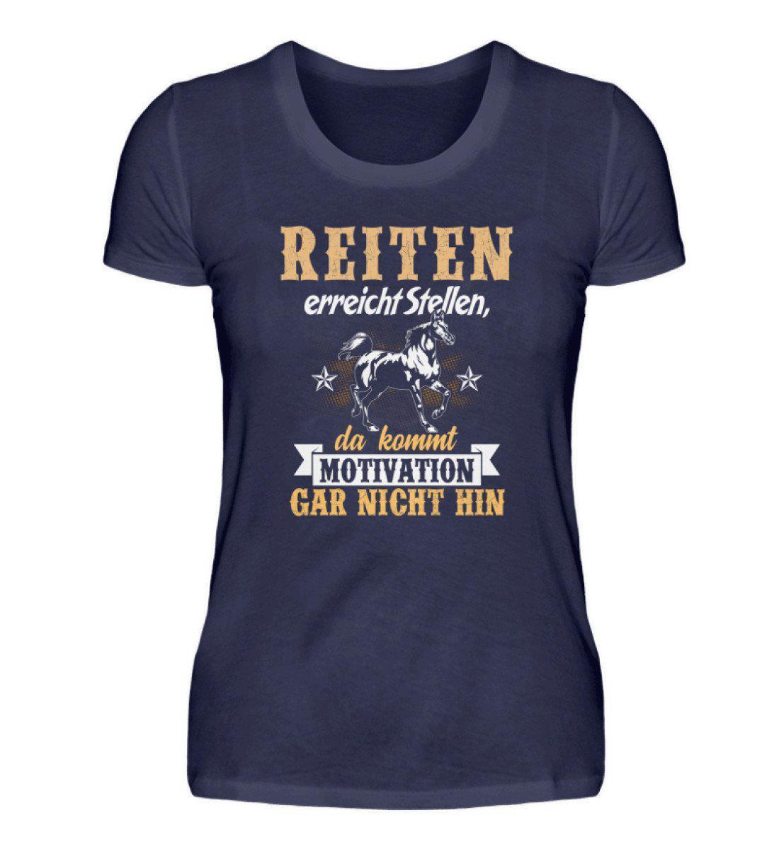Reiten Motivation · Damen T-Shirt-Damen Basic T-Shirt-Navy-S-Agrarstarz