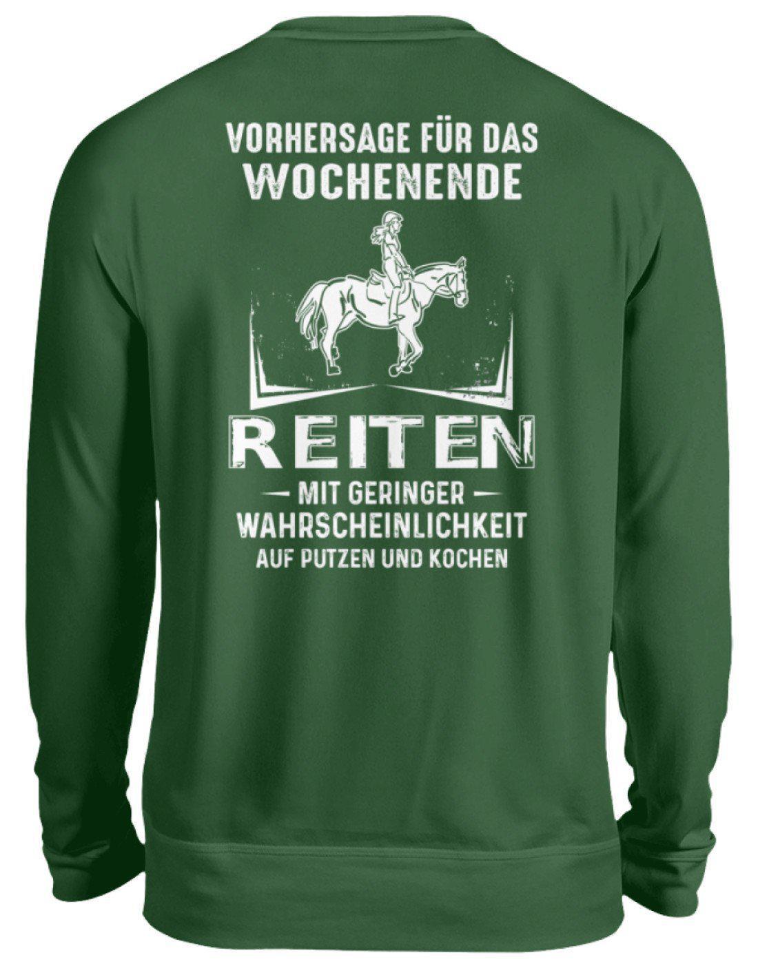 Reiten Vorhersage (Rückenprint) · Unisex Sweatshirt Pullover-Unisex Sweatshirt-Bottle Green-S-Agrarstarz