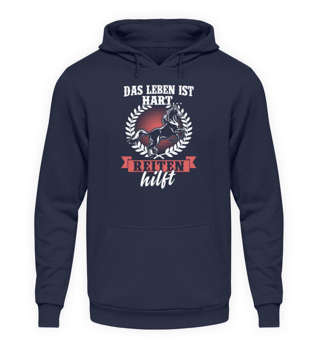 Reiten hilft · Unisex Kapuzenpullover Hoodie-Unisex Hoodie-Oxford Navy-S-Agrarstarz