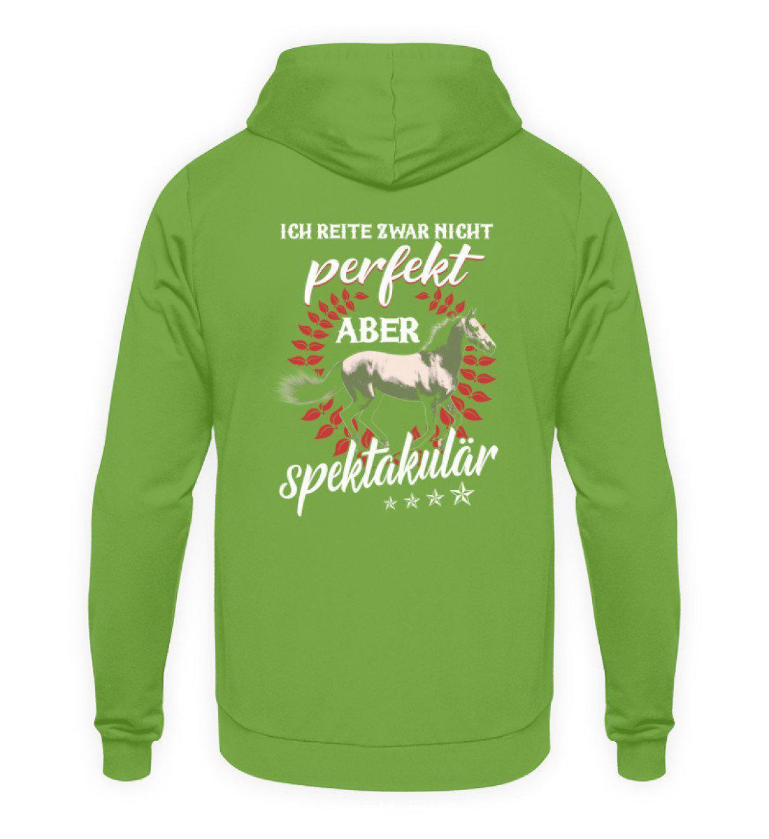 Reiten spektakulär (Rückenprint) · Unisex Kapuzenpullover Hoodie-Unisex Hoodie-LimeGreen-S-Agrarstarz