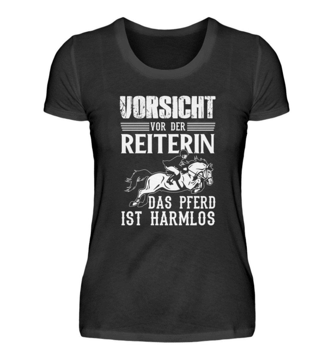 Reiterin Pferd harmlos · Damen T-Shirt-Damen Basic T-Shirt-Black-S-Agrarstarz