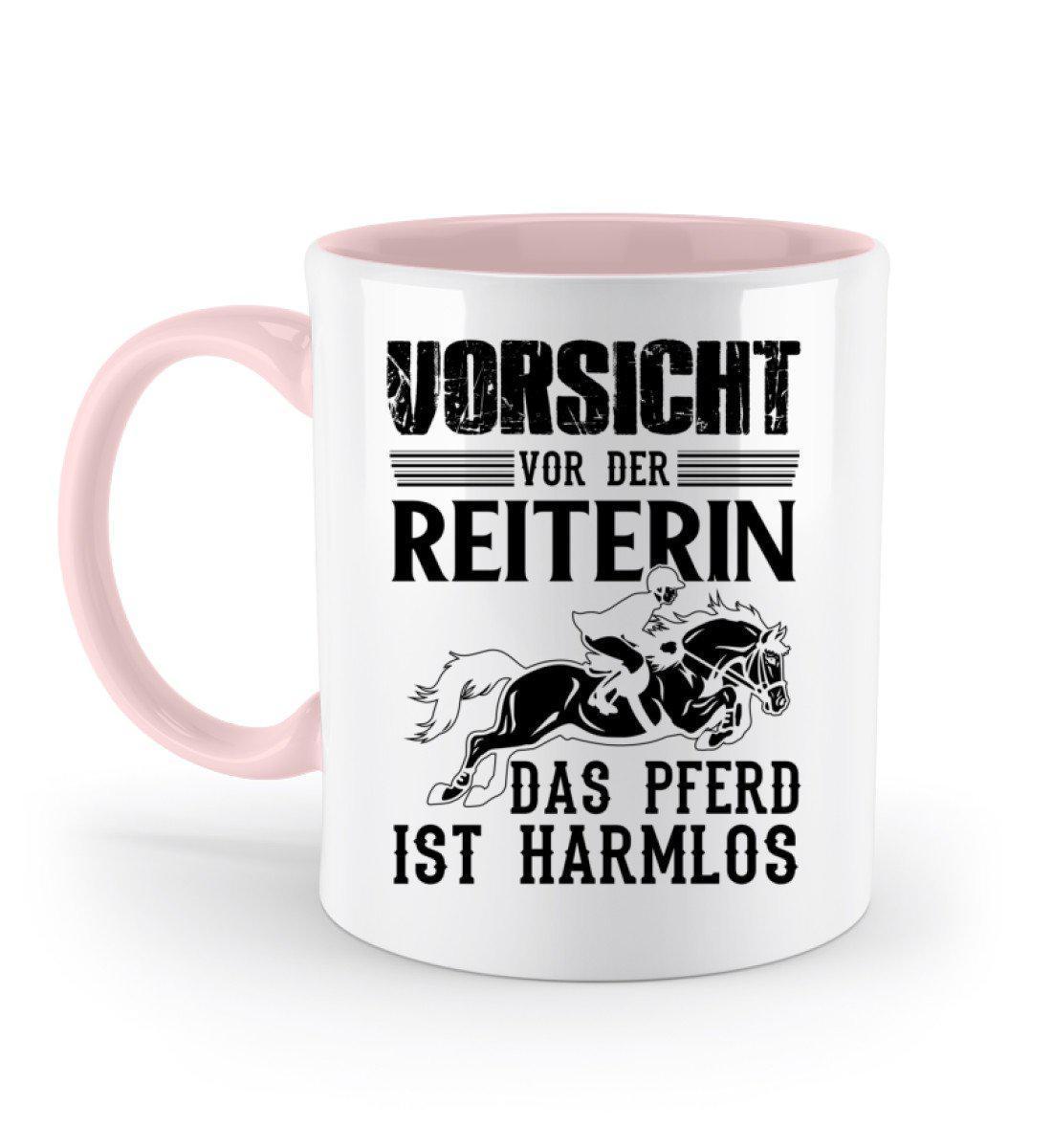Reiterin Pferd harmlos · Keramik Tasse zweifarbig-Keramik Tasse Zweifarbig-Powder Pink-330ml-Agrarstarz