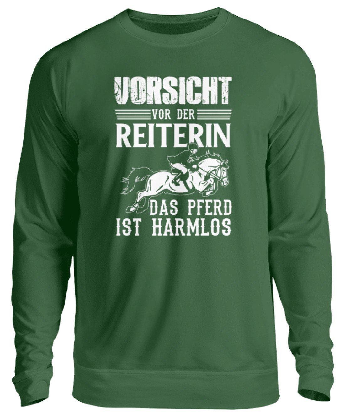 Reiterin Pferd harmlos · Unisex Sweatshirt Pullover-Unisex Sweatshirt-Bottle Green-S-Agrarstarz