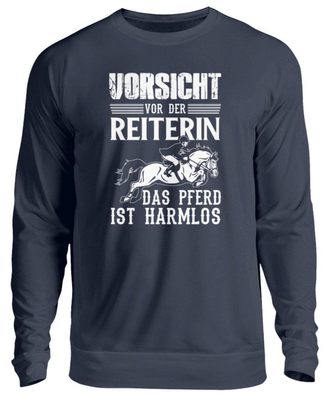 Reiterin Pferd harmlos · Unisex Sweatshirt Pullover-Unisex Sweatshirt-Oxford Navy-S-Agrarstarz