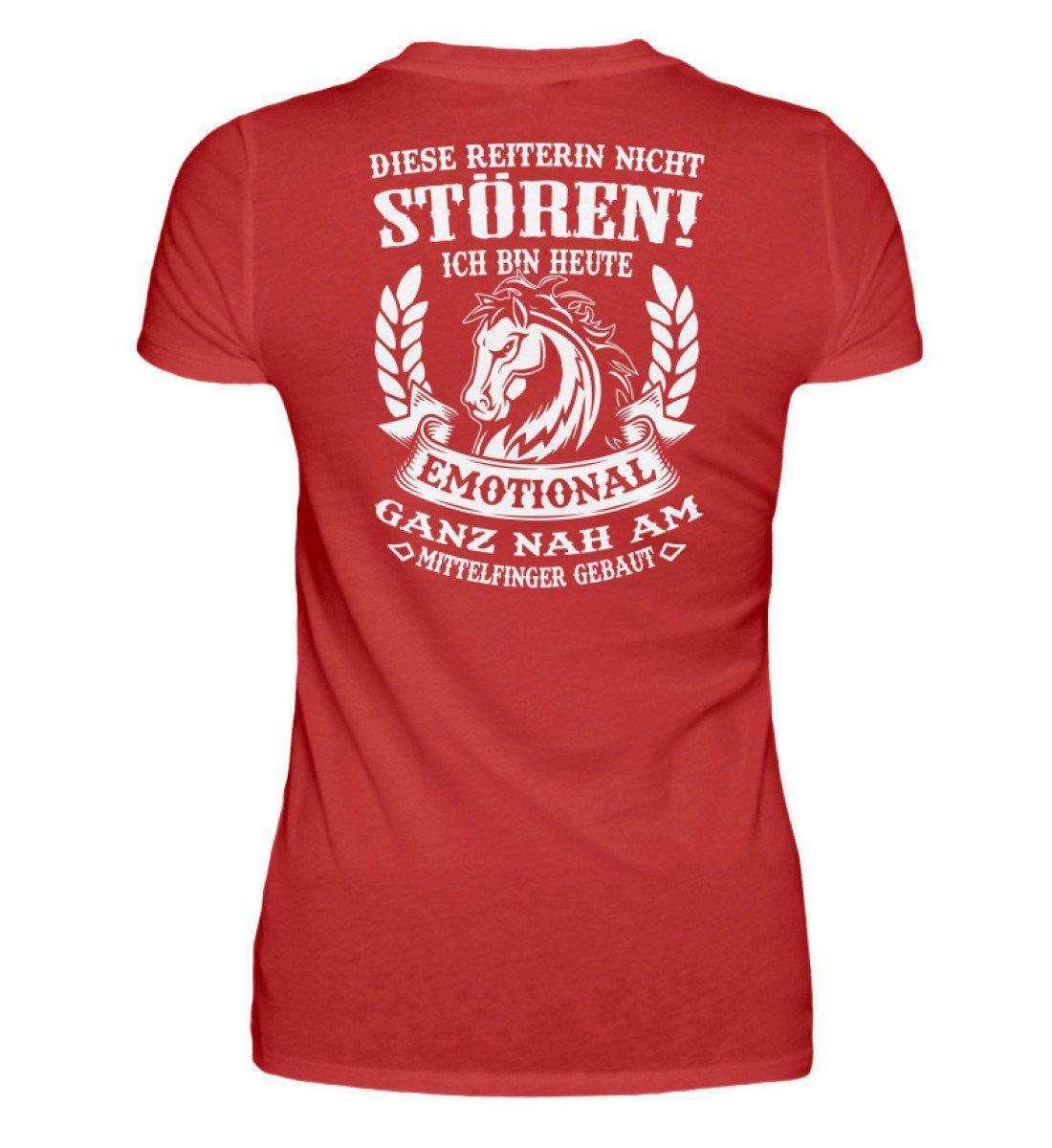 Reiterin nicht stören · Damen T-Shirt-Damen Basic T-Shirt-Red-S-Agrarstarz