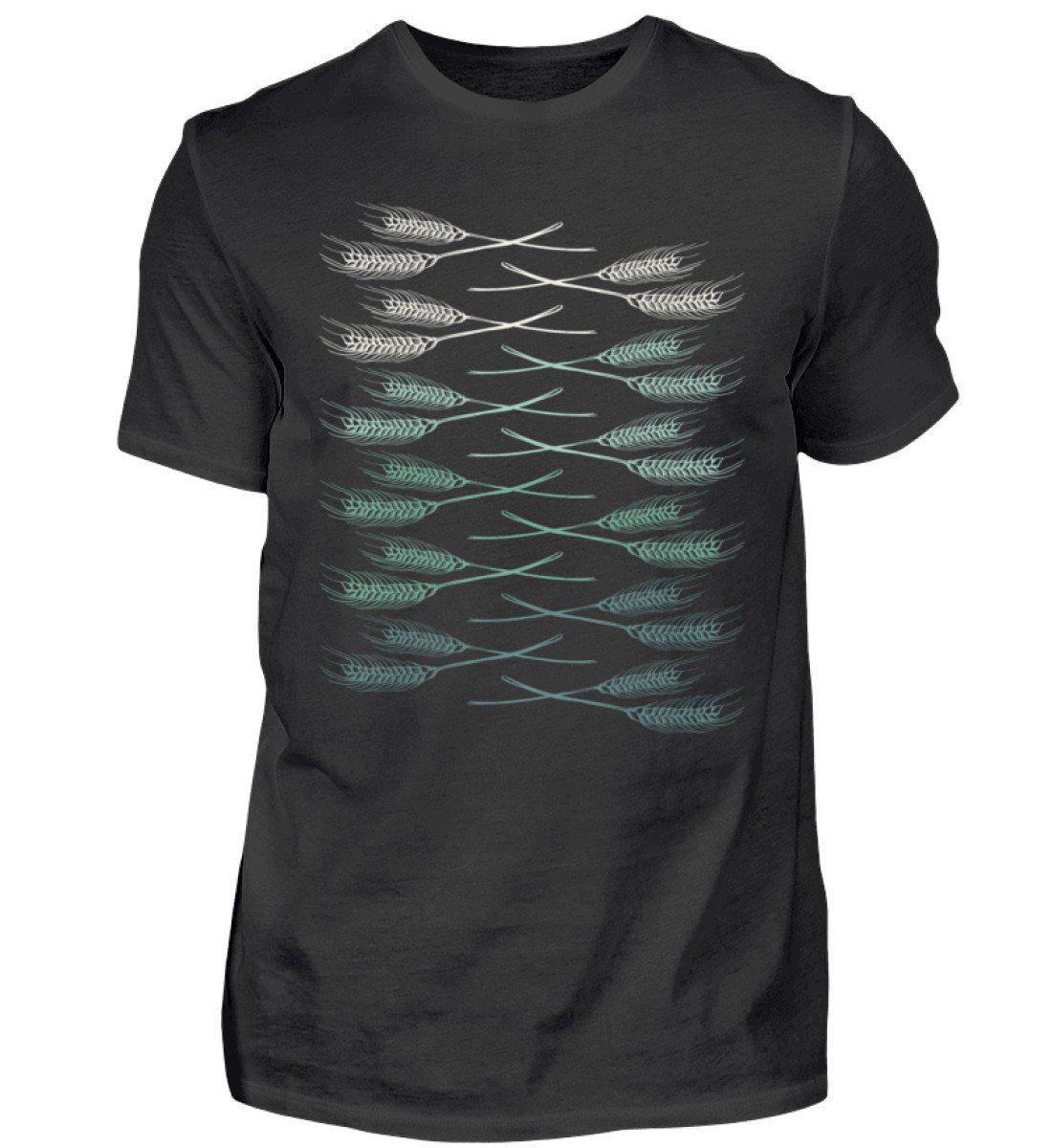 Retro Getreide Horizon · Herren T-Shirt-Herren Basic T-Shirt-Black-S-Agrarstarz