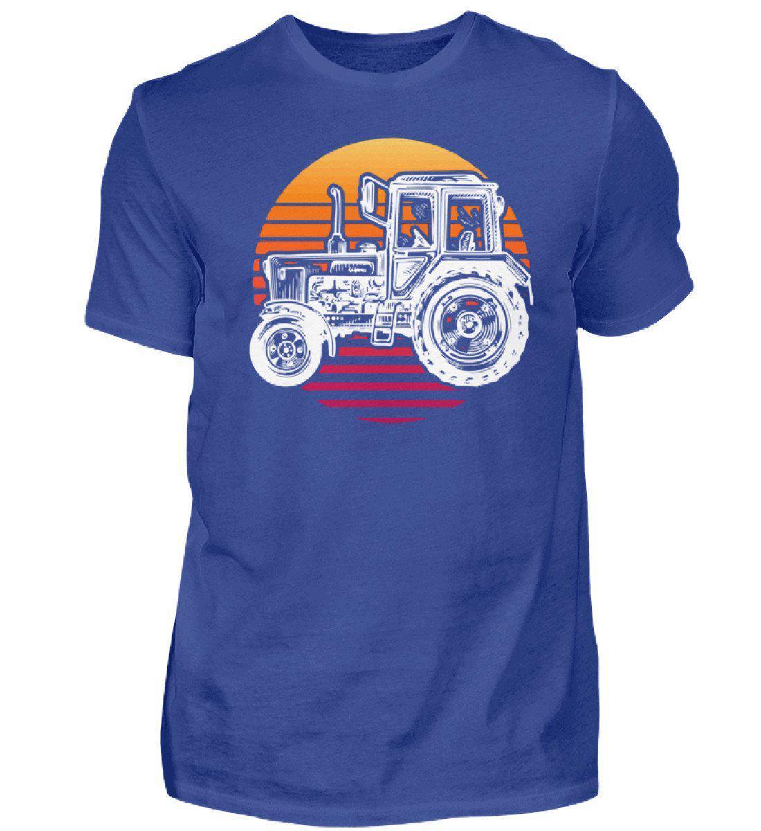 Retro Traktor Sonne · Herren T-Shirt-Herren Basic T-Shirt-Royal Blue-S-Agrarstarz