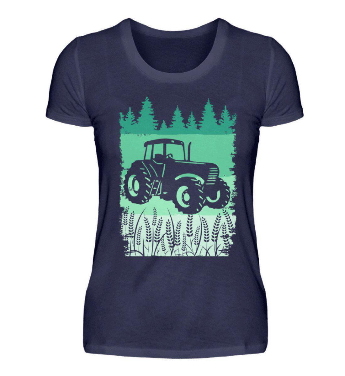 Retro Traktor grün · Damen T-Shirt-Damen Basic T-Shirt-Agrarstarz