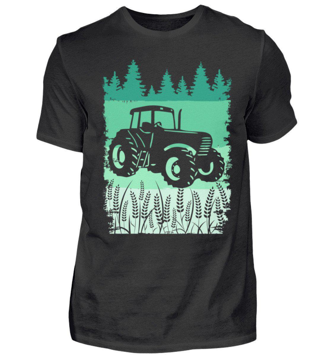 Retro Traktor grün · Herren T-Shirt-Herren Basic T-Shirt-Black-S-Agrarstarz