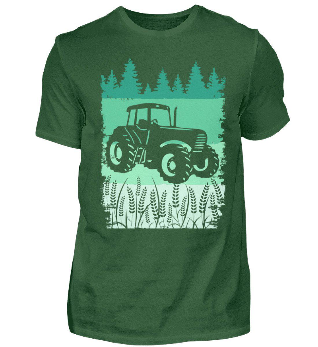 Retro Traktor grün · Herren T-Shirt-Herren Basic T-Shirt-Bottle Green-S-Agrarstarz