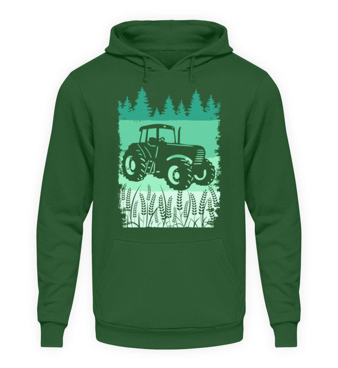 Retro Traktor grün · Unisex Kapuzenpullover Hoodie-Unisex Hoodie-Bottle Green-L-Agrarstarz