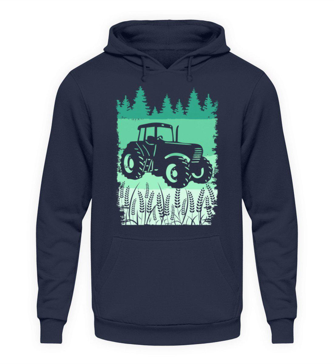 Retro Traktor grün · Unisex Kapuzenpullover Hoodie-Unisex Hoodie-Oxford Navy-L-Agrarstarz