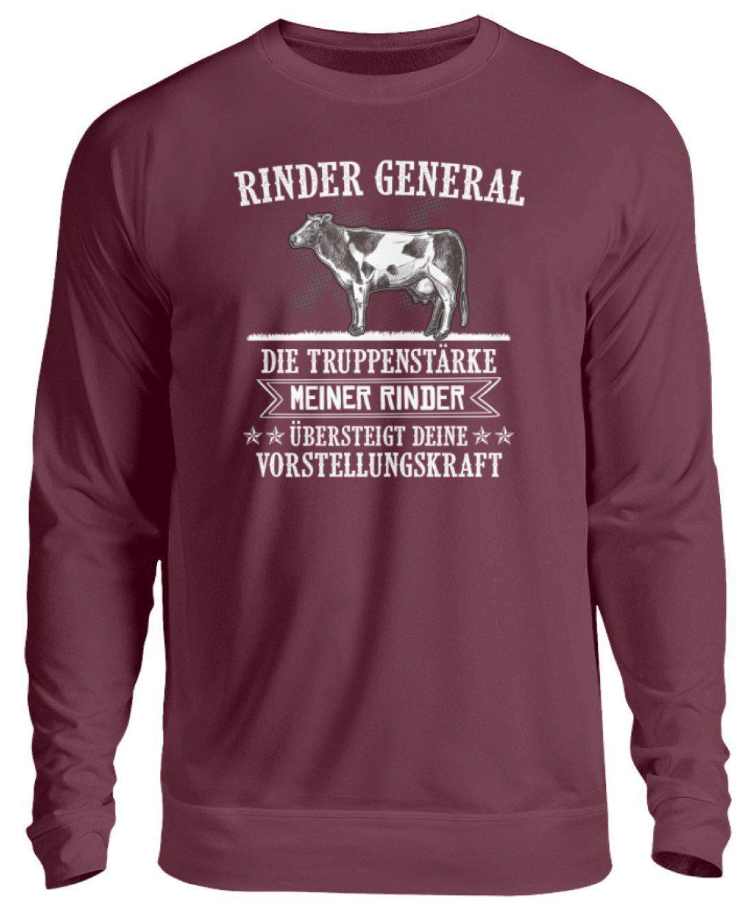 Rinder General · Unisex Sweatshirt Pullover-Unisex Sweatshirt-Burgundy-S-Agrarstarz