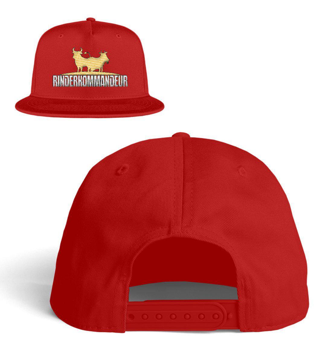 Rinderkommandeur · Bestickte Snapback Mütze-Snapback mit Stick-Red-Einheitsgröße-Agrarstarz