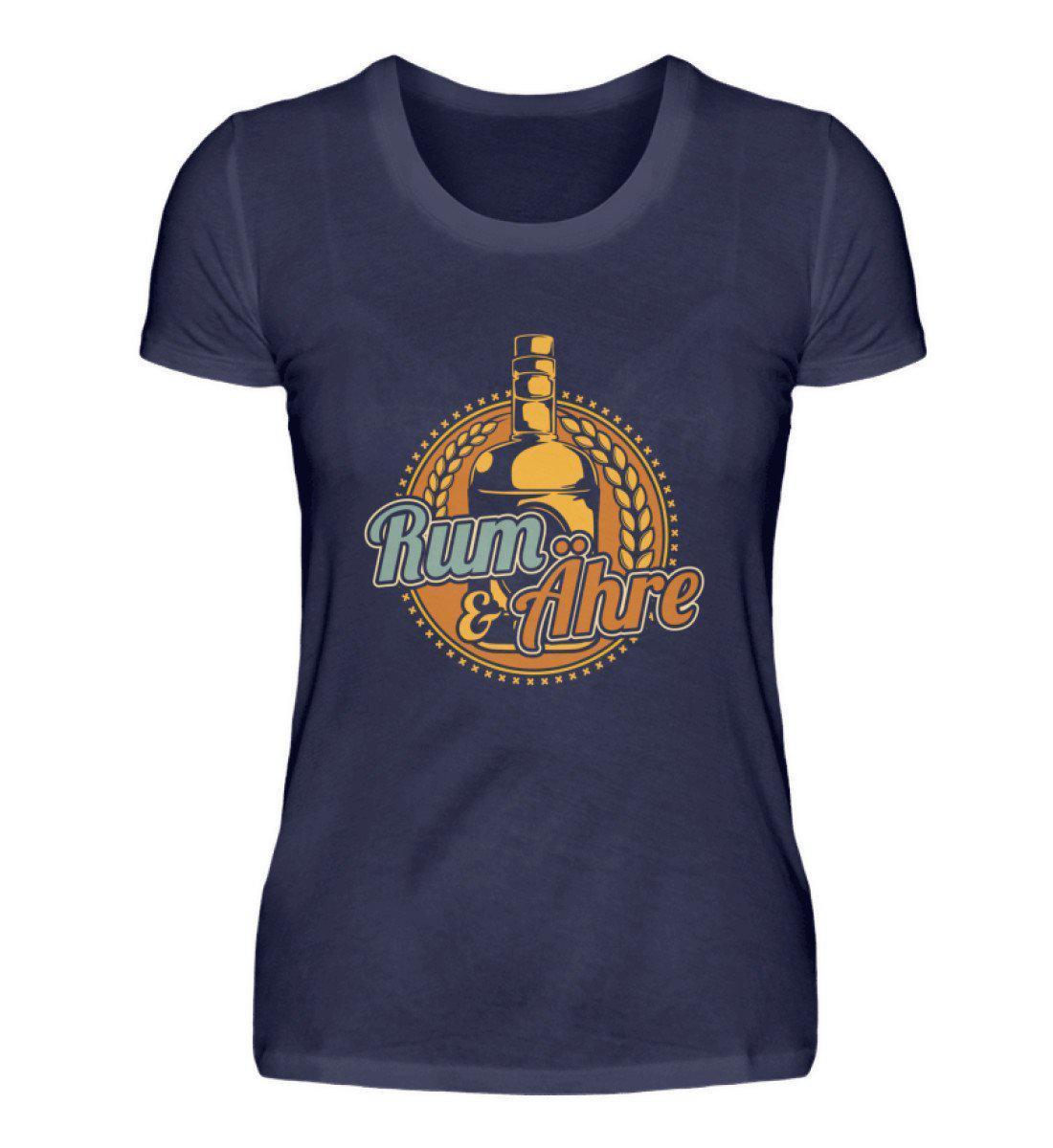 Rum & Ähre · Damen T-Shirt-Damen Basic T-Shirt-Navy-S-Agrarstarz