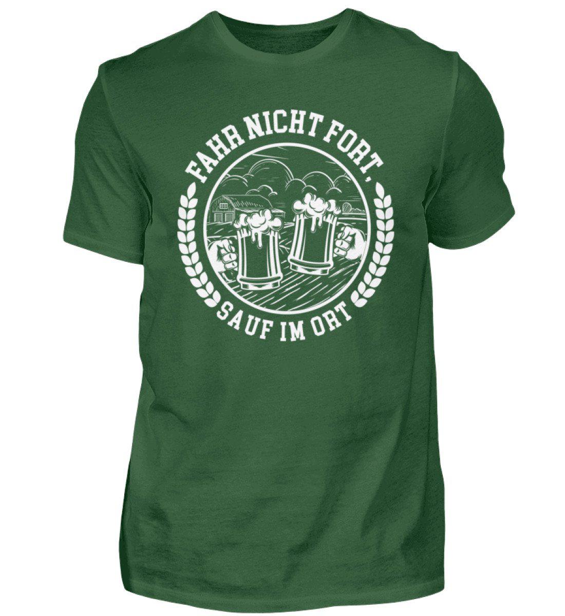 Sauf im Ort · Herren T-Shirt-Herren Basic T-Shirt-Bottle Green-S-Agrarstarz