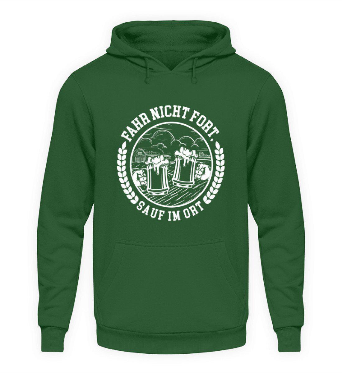 Sauf im Ort · Unisex Kapuzenpullover Hoodie-Unisex Hoodie-Bottle Green-S-Agrarstarz
