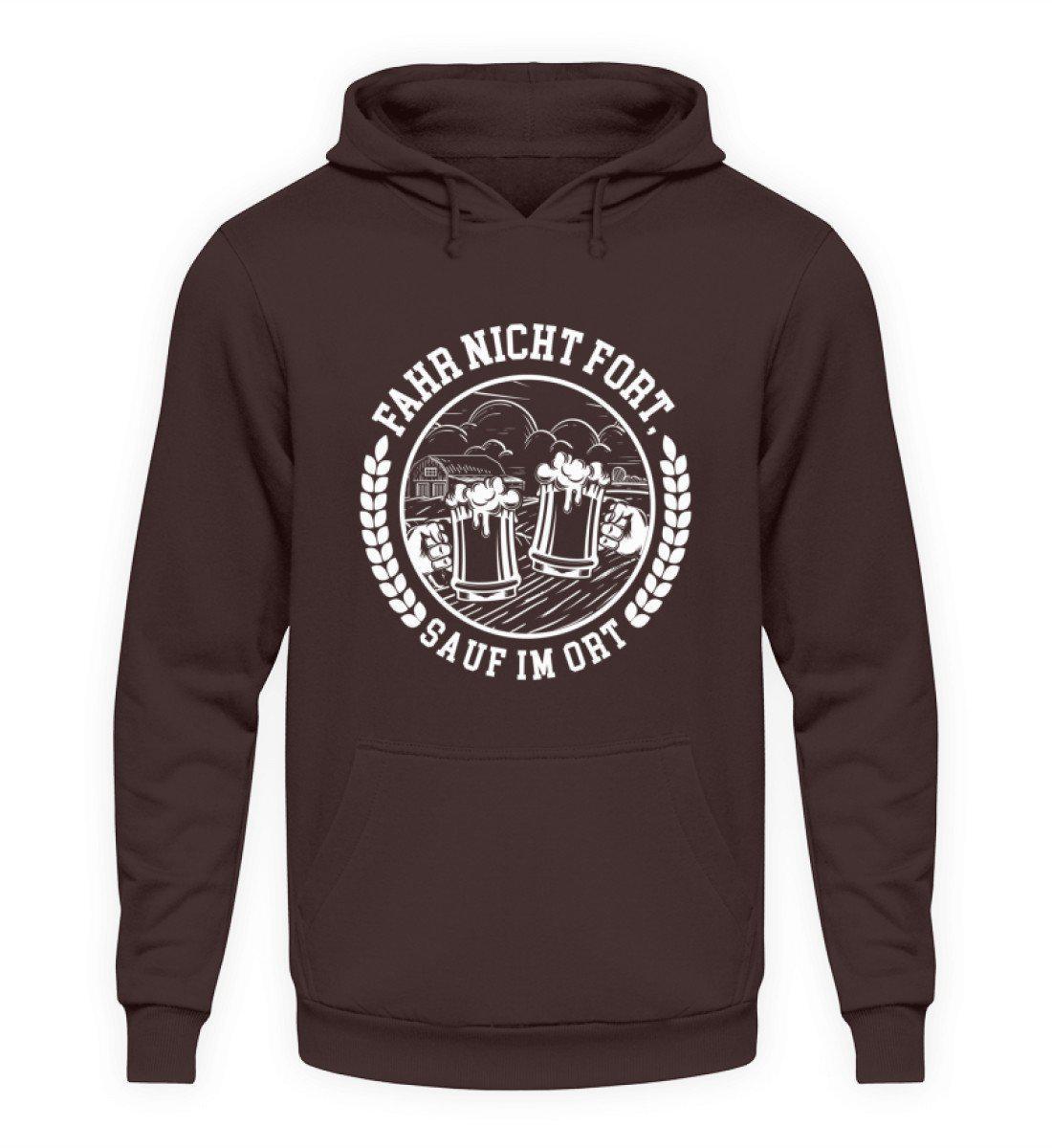 Sauf im Ort · Unisex Kapuzenpullover Hoodie-Unisex Hoodie-Hot Chocolate-S-Agrarstarz