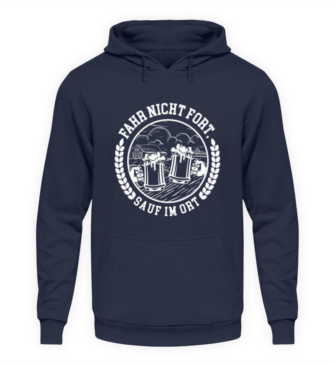 Sauf im Ort · Unisex Kapuzenpullover Hoodie-Unisex Hoodie-Oxford Navy-S-Agrarstarz