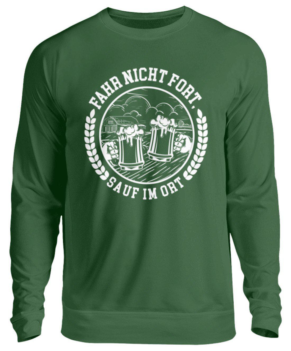 Sauf im Ort · Unisex Sweatshirt Pullover-Unisex Sweatshirt-Bottle Green-S-Agrarstarz