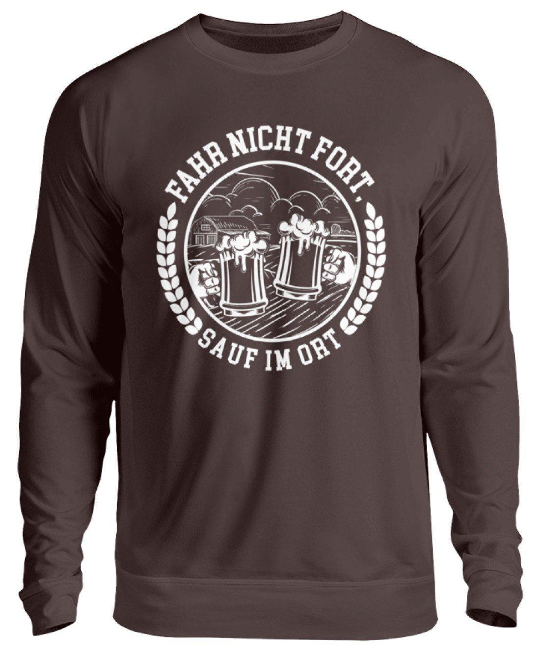 Sauf im Ort · Unisex Sweatshirt Pullover-Unisex Sweatshirt-Hot Chocolate-S-Agrarstarz