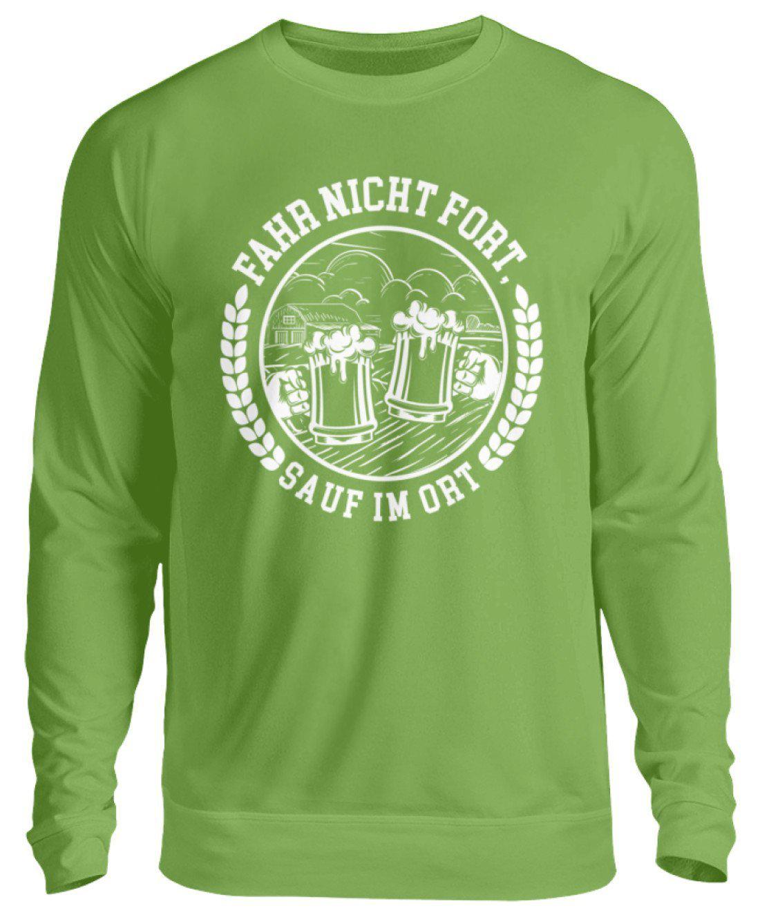 Sauf im Ort · Unisex Sweatshirt Pullover-Unisex Sweatshirt-LimeGreen-S-Agrarstarz
