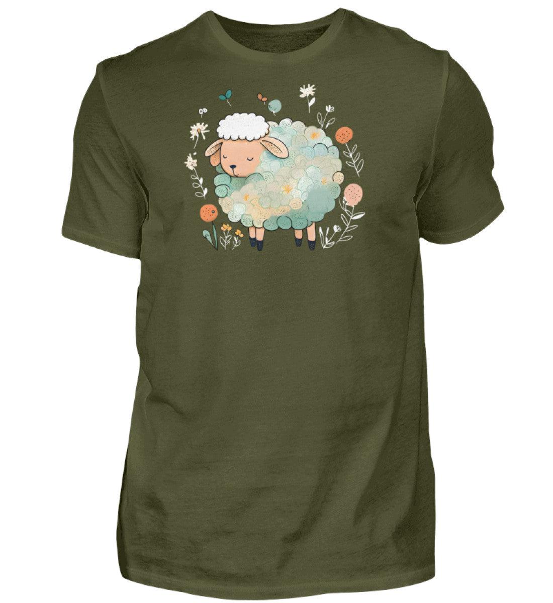 Schaf Blumen · Herren T-Shirt-Herren Basic T-Shirt-Urban Khaki-S-Agrarstarz